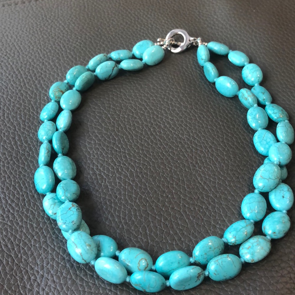 Blue stone necklace